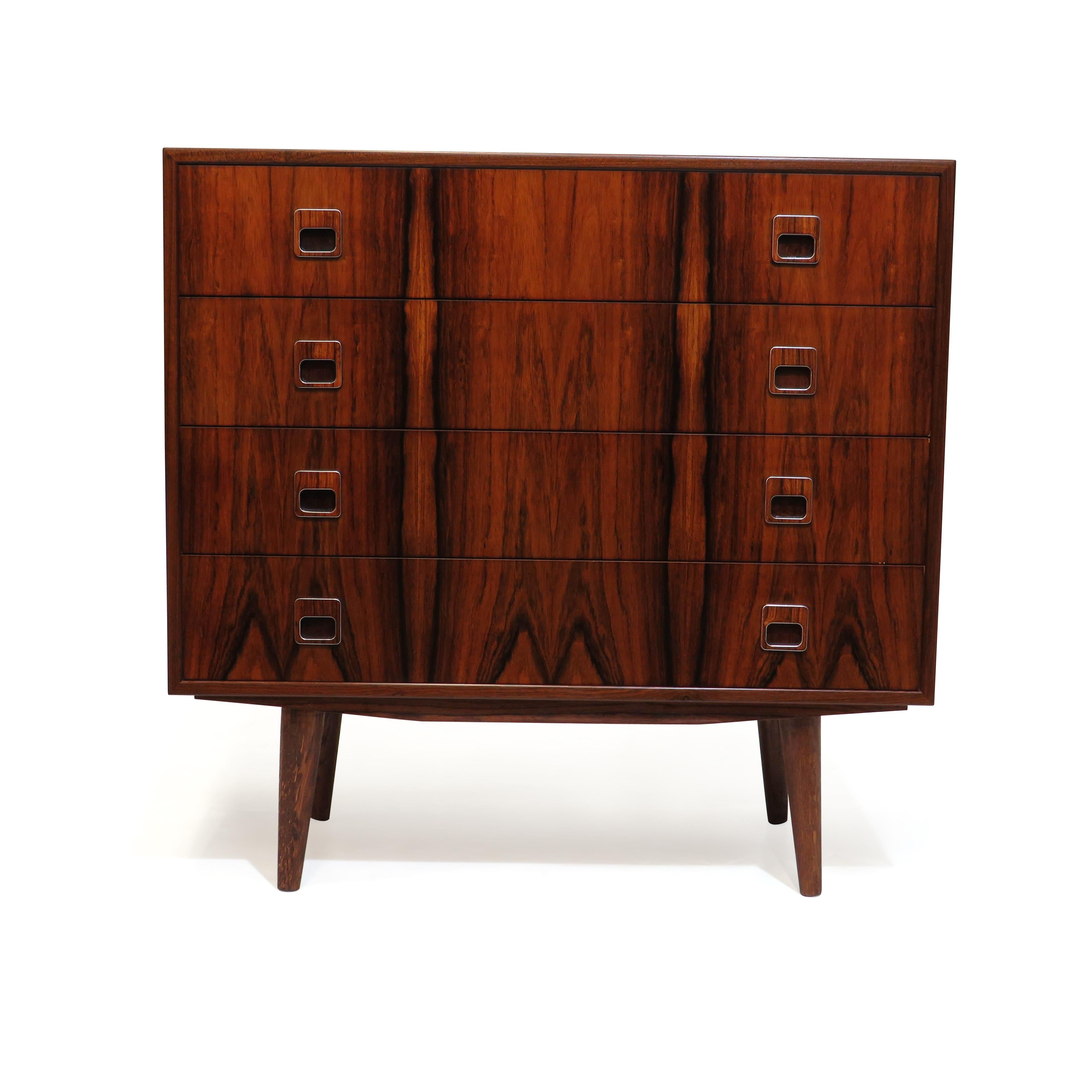 Scandinavian Modern Pair of Brazilian Rosewood Cabinets