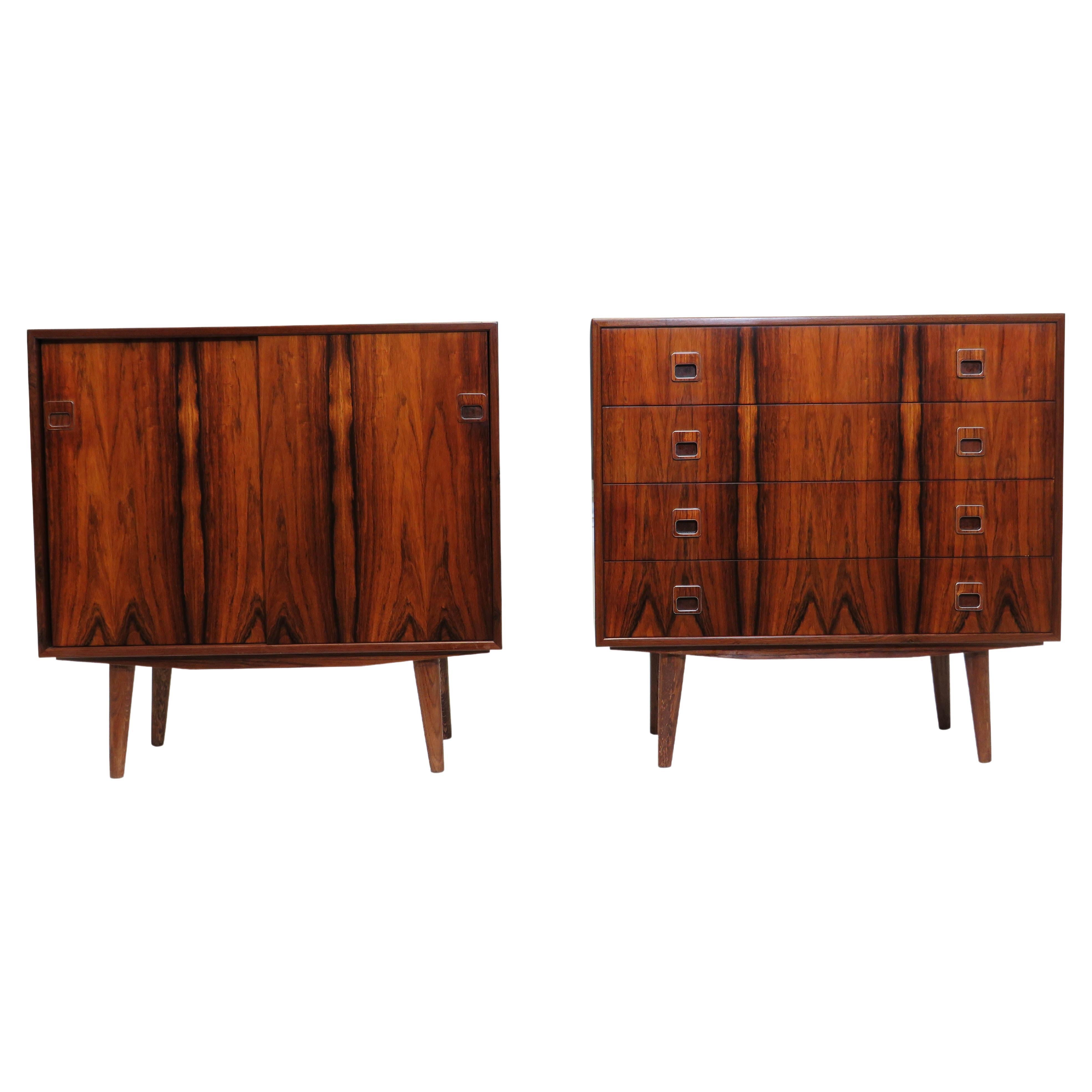 Rosewood Commodes and Chests of Drawers