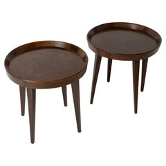 Pair of Brazilian rosewood Circular Sidetables