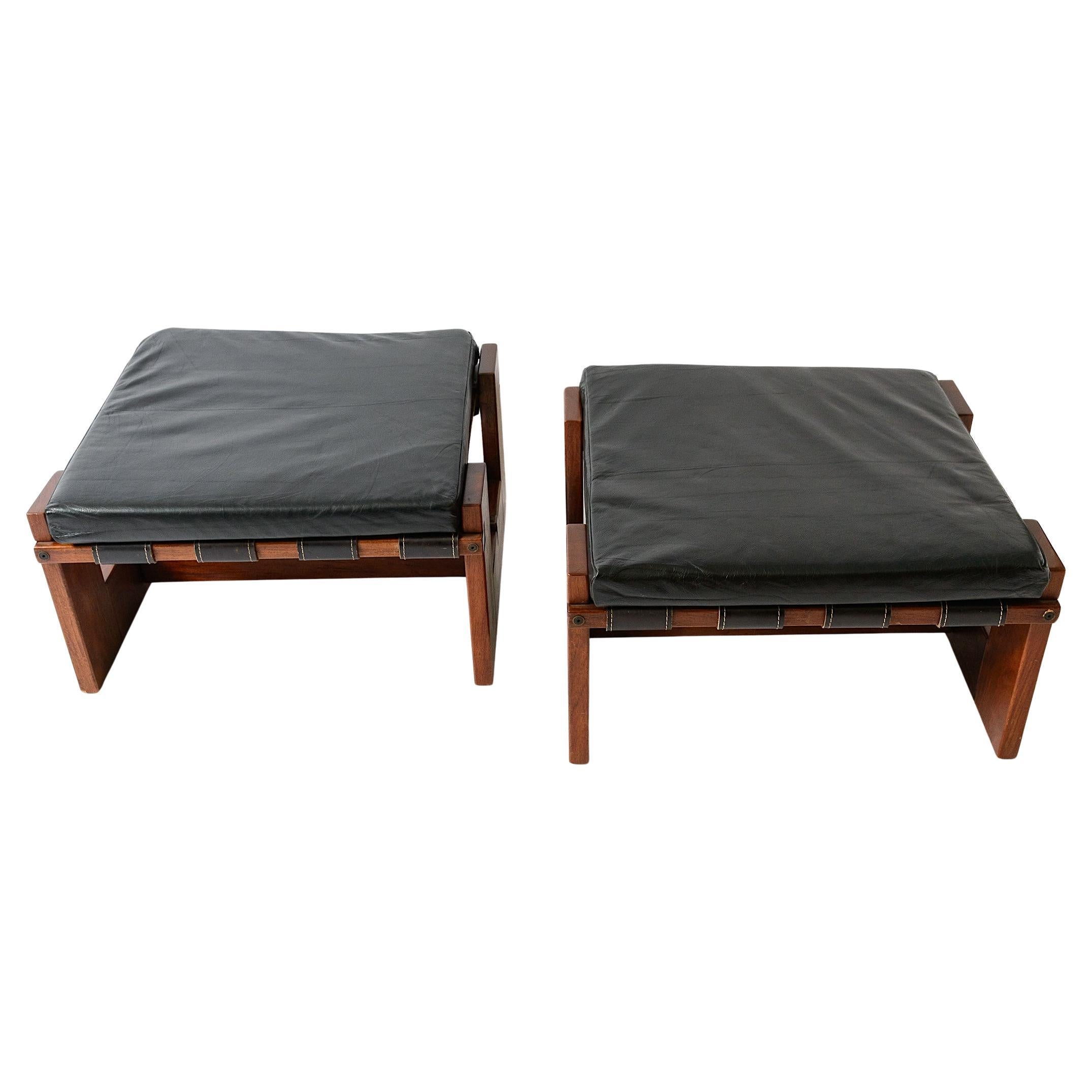 pair of Oversized Brazilian Rosewood Ottomans/Stools
Wonderful Leather Foundation Details
Original Finish
Cushions re-upholstered