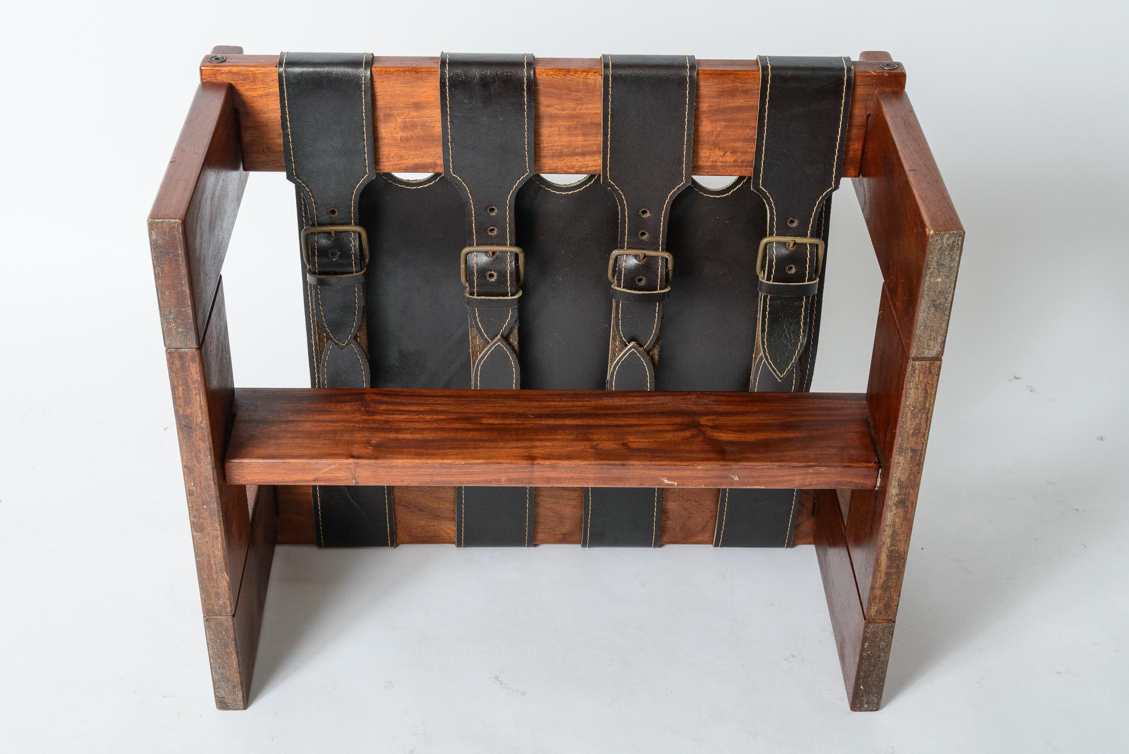 Pair of Brazilian Rosewood Ottomans / Stools For Sale 2