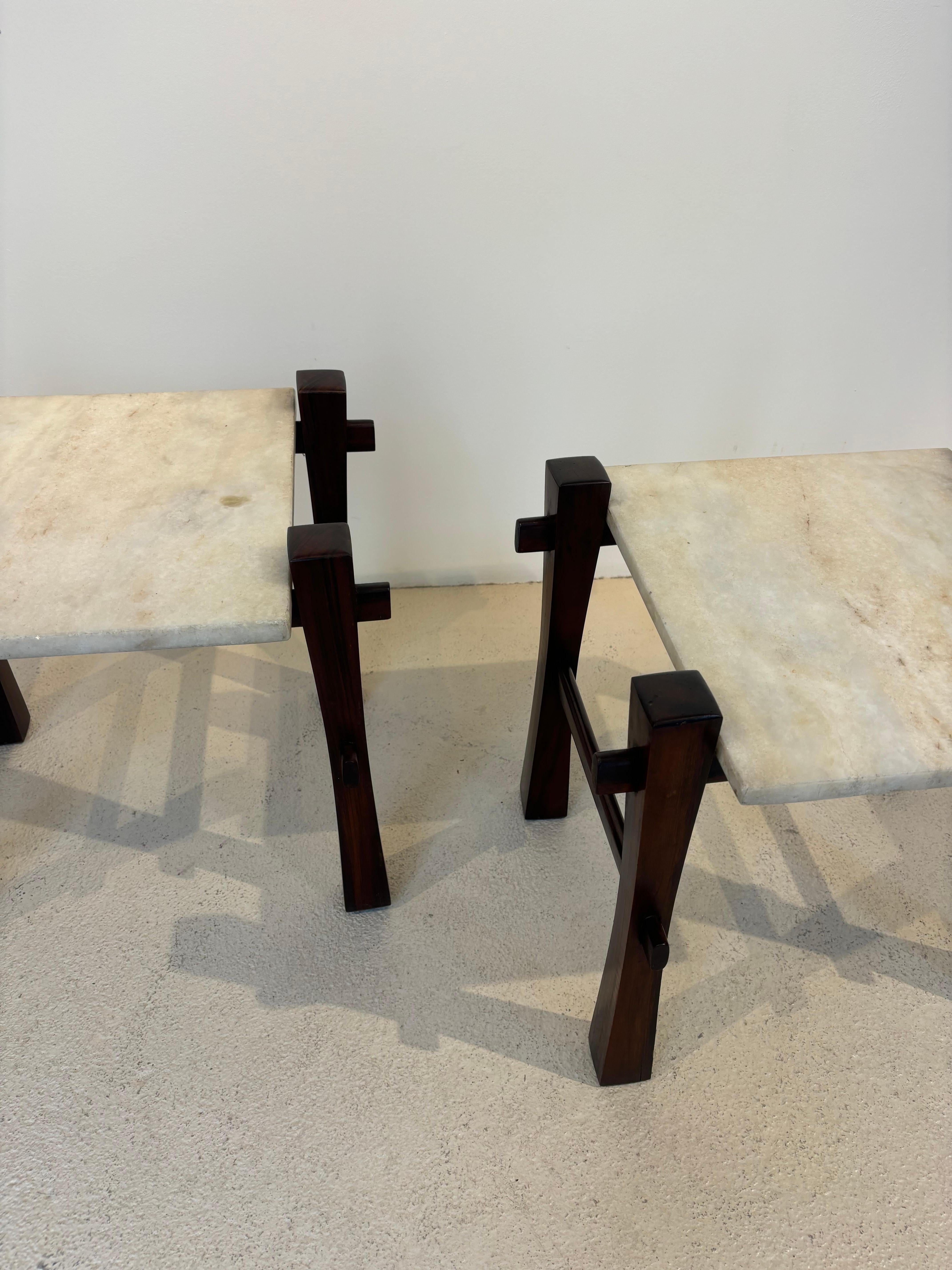 Pair of brazilian side table For Sale 3