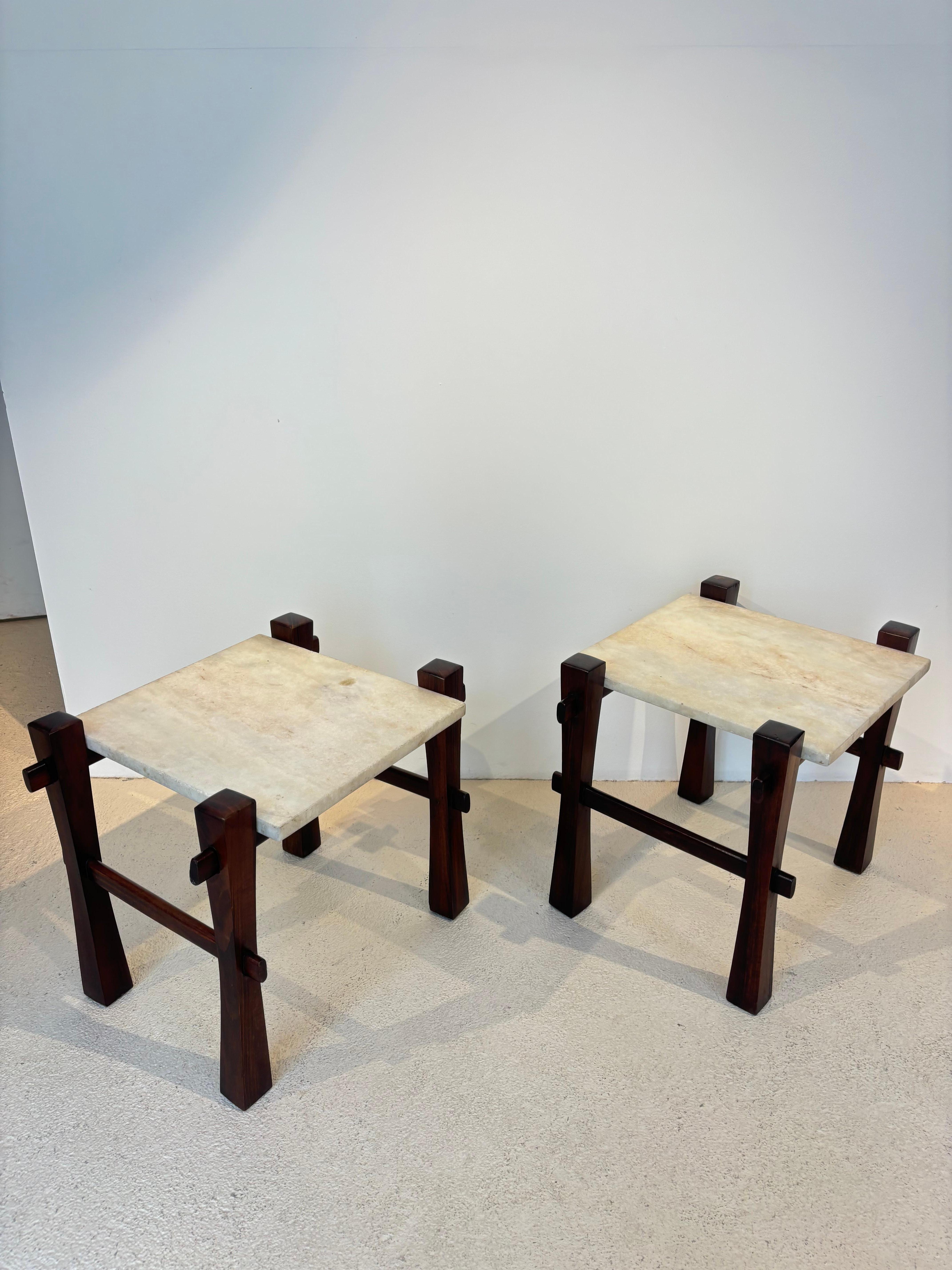 Pair of brazilian side table For Sale 6