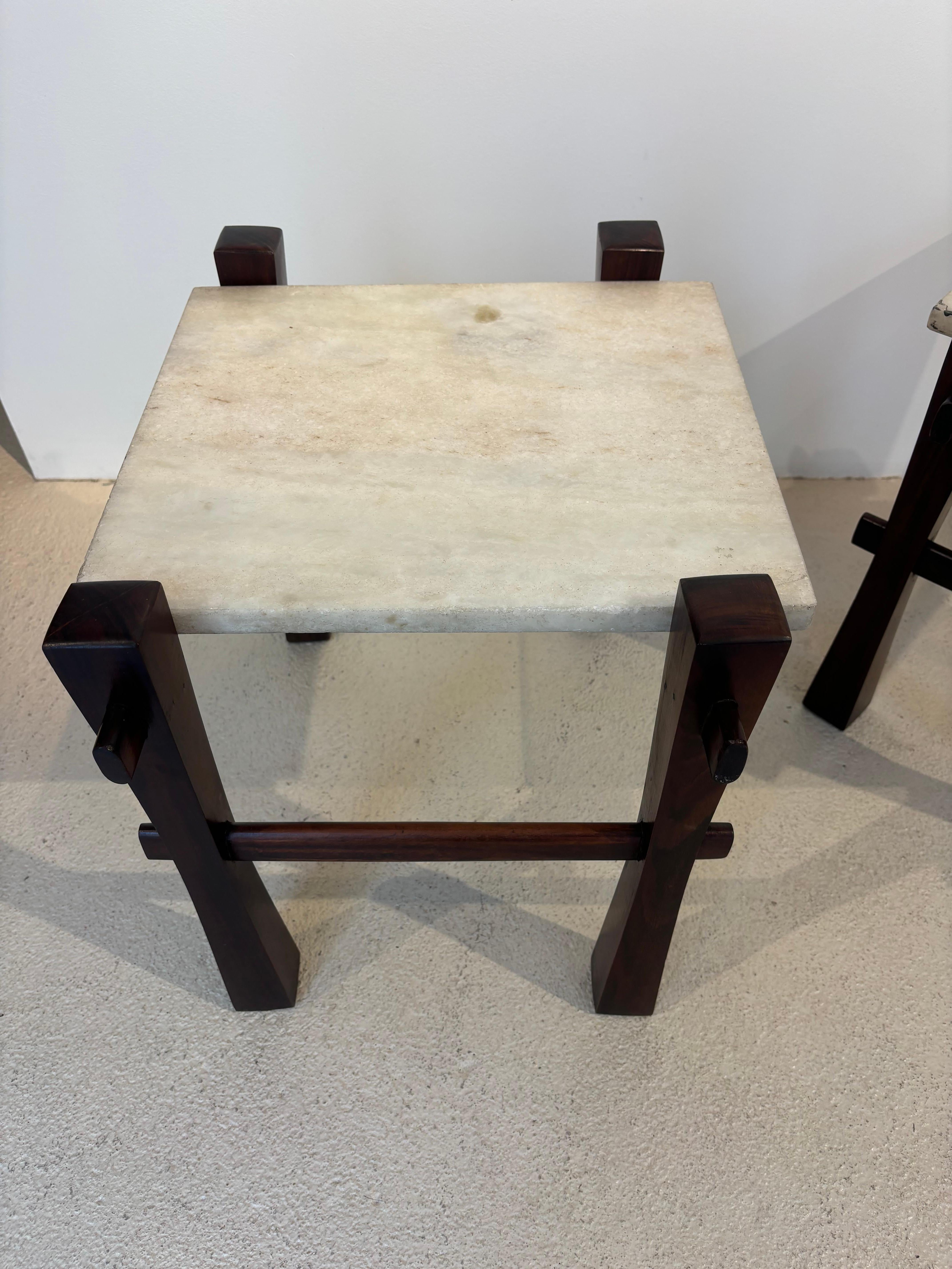 Pair of brazilian side table For Sale 10