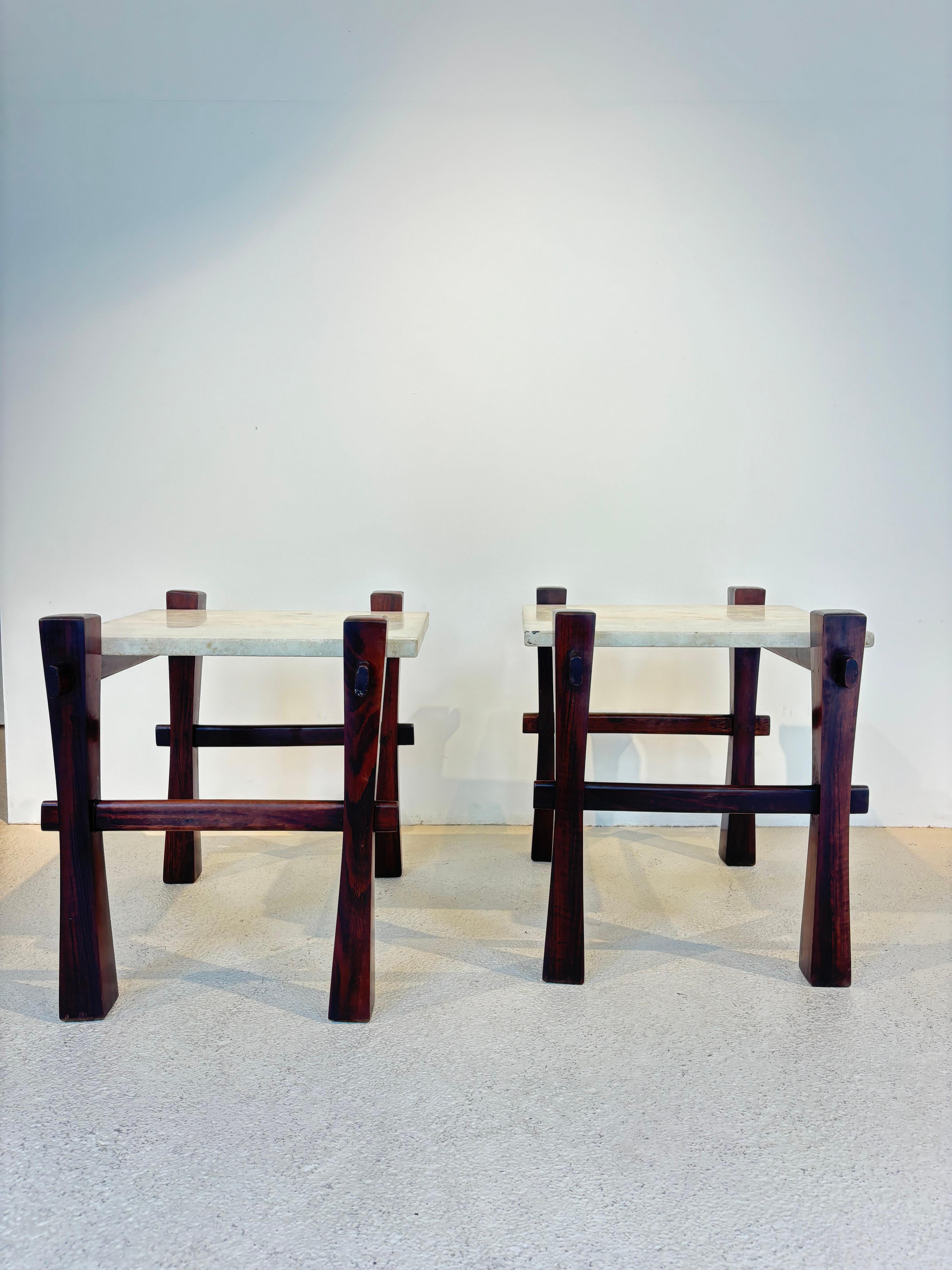 Mid-Century Modern Pair of brazilian side table For Sale