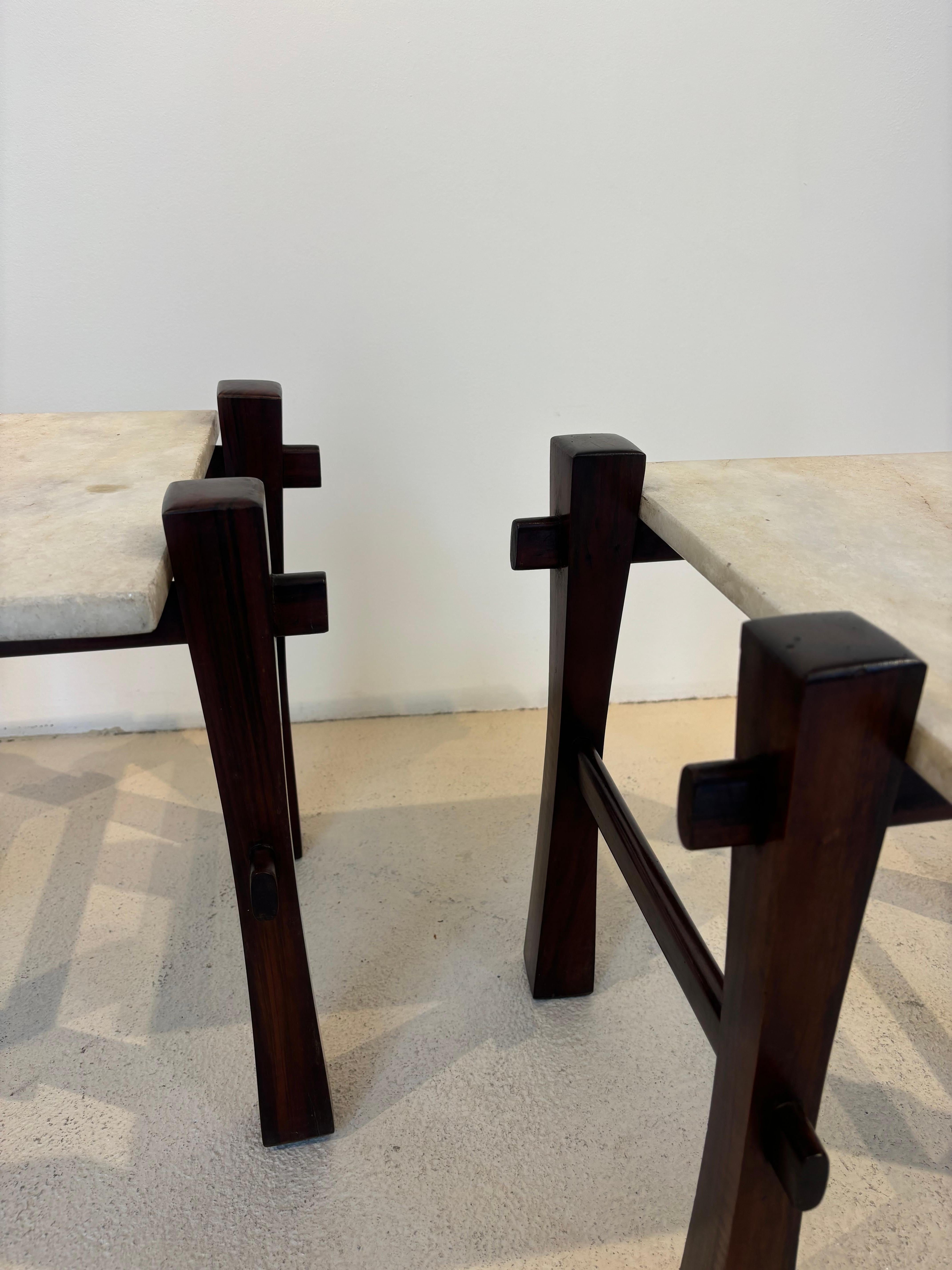 Pair of brazilian side table For Sale 2