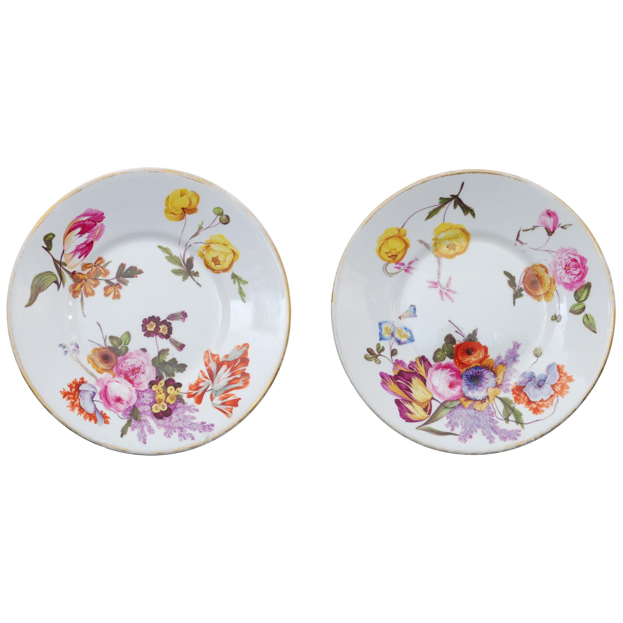 Pair of Bread and Butter Plates Nantgarw Porcelain, circa 1815 For Sale