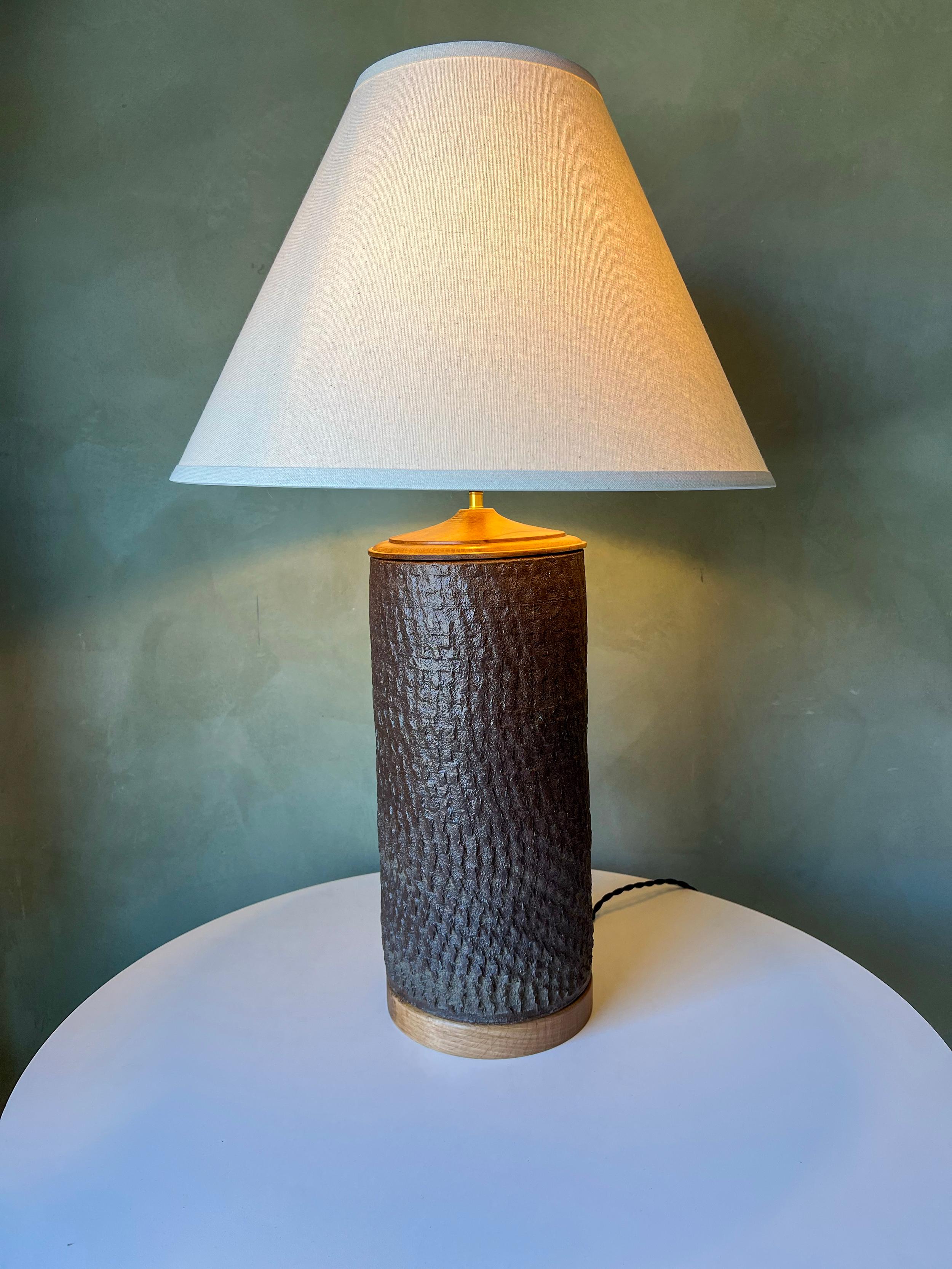 Mid-Century Modern Pair of Vintage Brent Bennett Ceramic Table Lamps - California Modernism For Sale