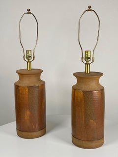 Pair of Brent J Bennett Studio Table Lamps California Studio Ceramics