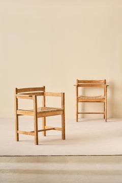 Pair of Børge Mogensen armchairs, 1960s