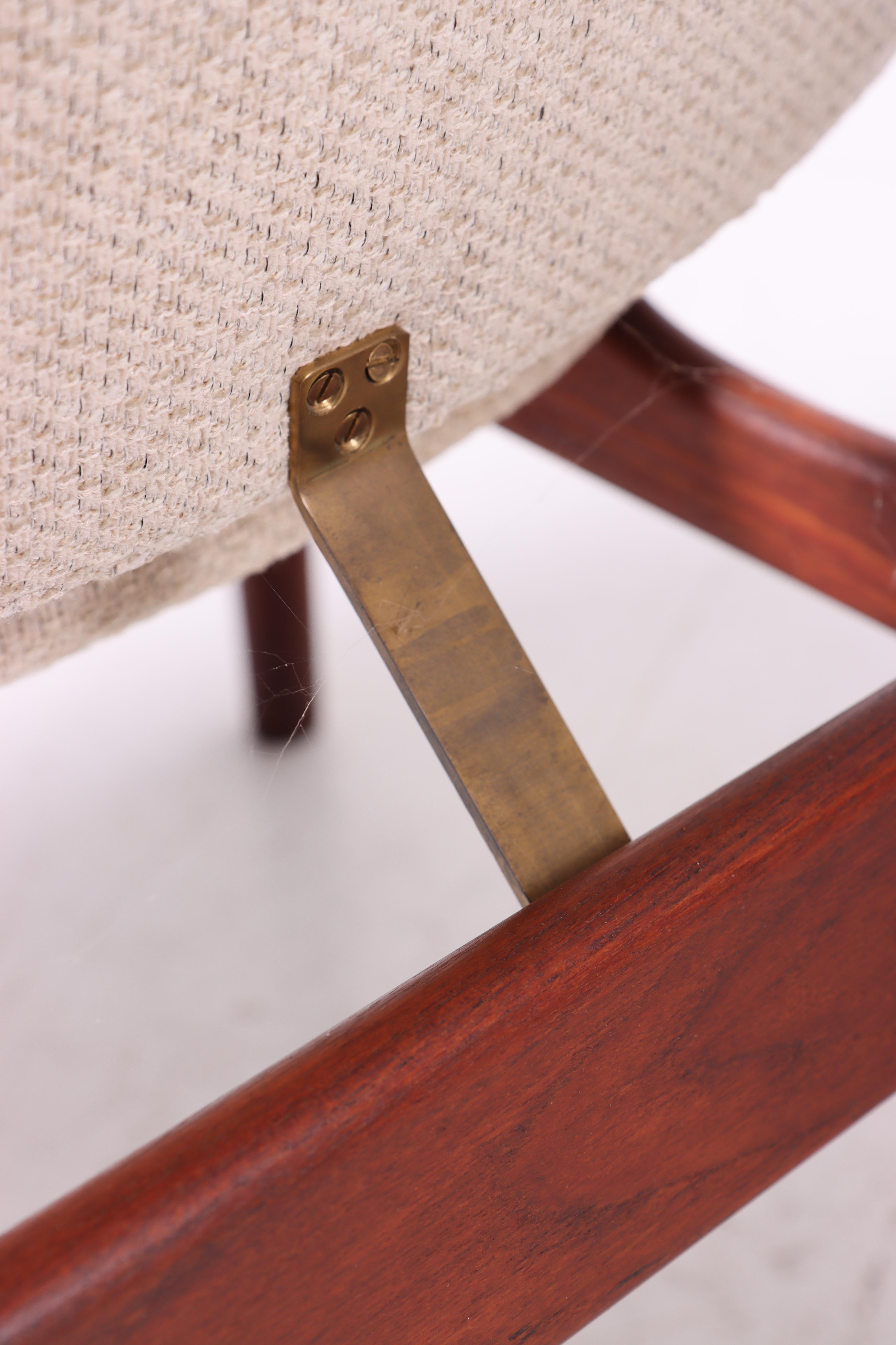 Oak Pair of Børge Mogensen Armchairs in Teak, Newly Upholstered, Søborg Møbler, 1960 For Sale