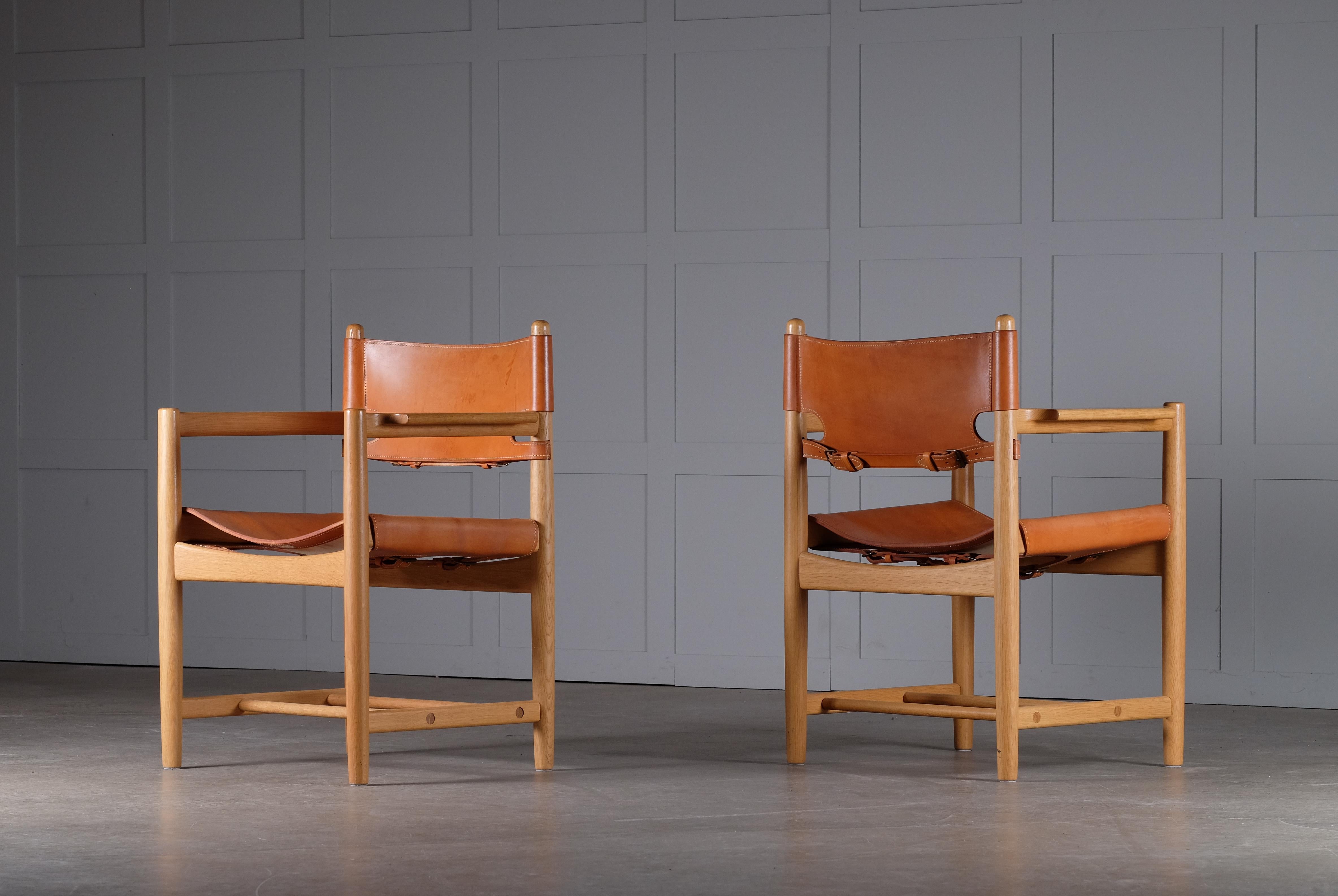 Milieu du XXe siècle Paire de fauteuils Børge Mogensen modèle 3238, années 1960 en vente
