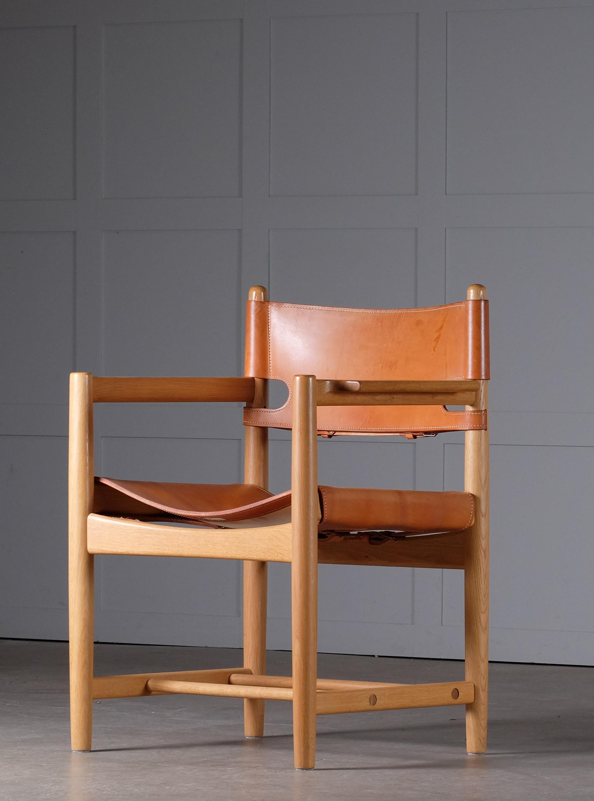 Paar Børge Mogensen Sessel Modell 3238, 1960er Jahre (Eichenholz) im Angebot