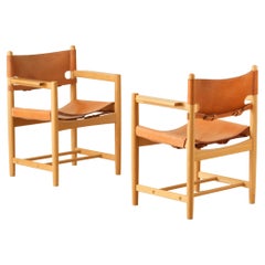 Pair of Børge Mogensen Armchairs Model 3238, 1960s