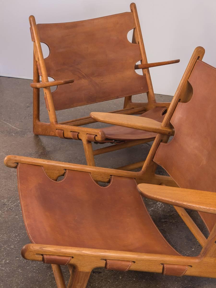 Joinery Pair of Børge Mogensen Hunting Chairs for Fredericia Stolefabrik