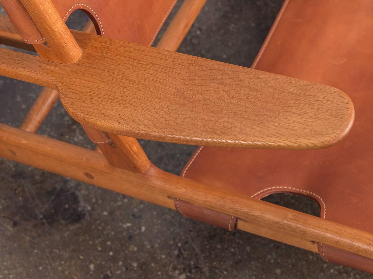 Oak Pair of Børge Mogensen Hunting Chairs for Fredericia Stolefabrik
