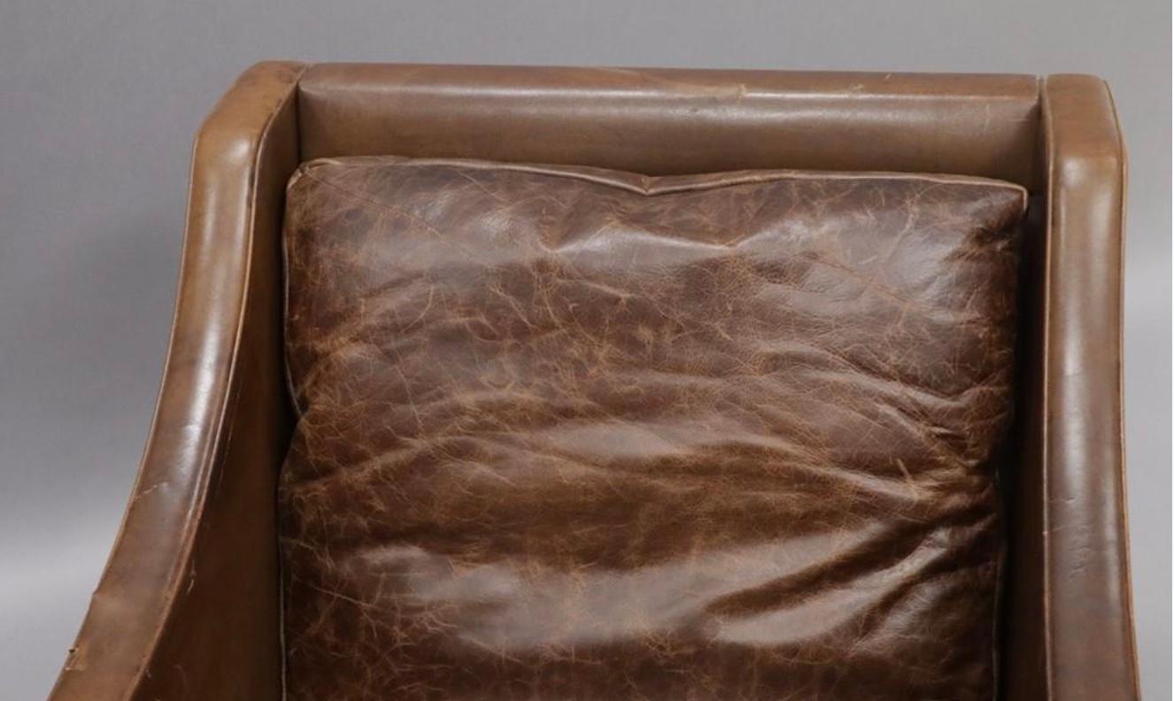 Pair of Børge Mogensen Leather Lounge Chairs, Model 2207 For Sale 1