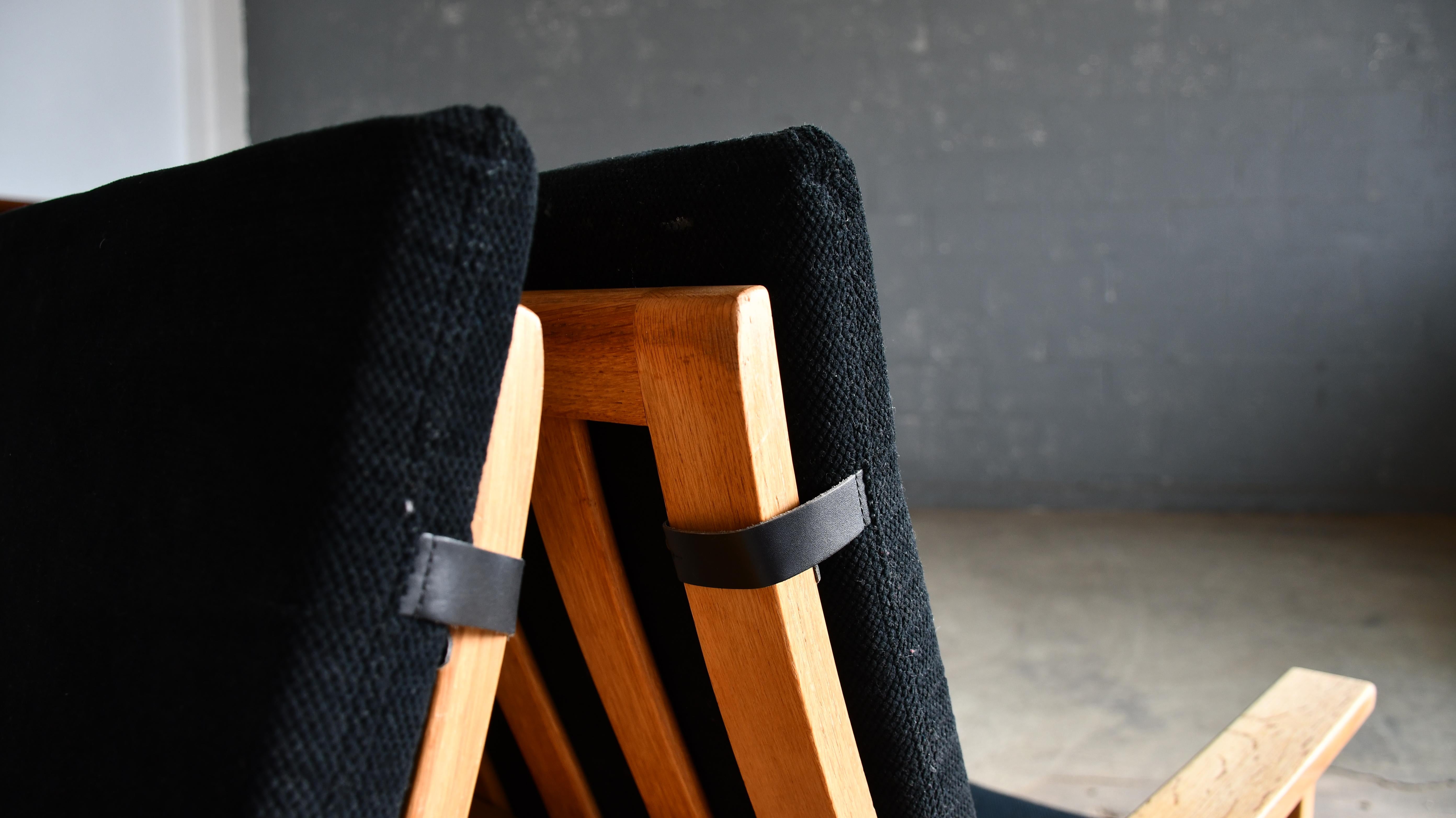 Paire de chaises longues en Oak 2257 de Børge Mogensen pour Fredericia Stolefabrik V en vente 1