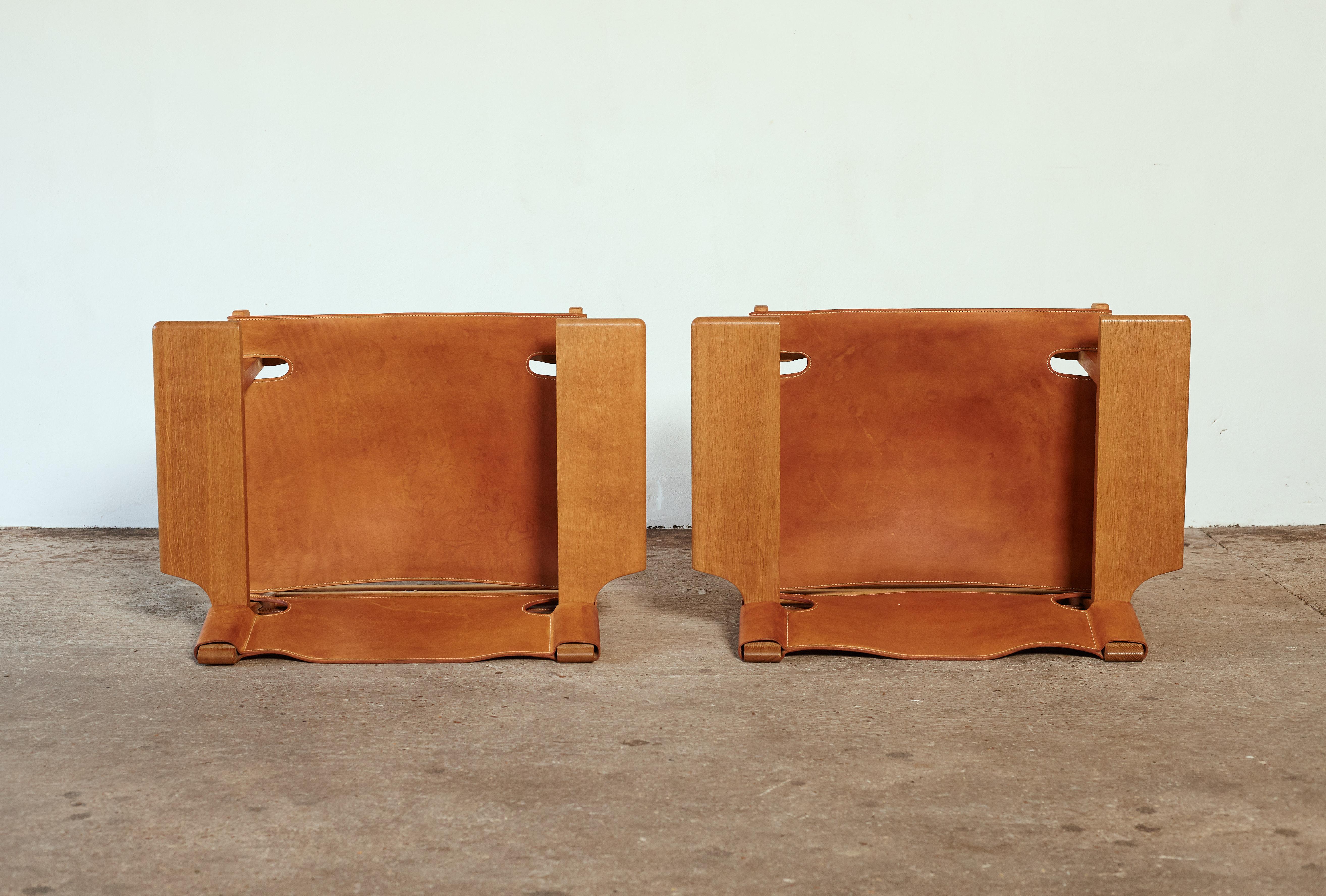 Pair of Børge Mogensen Spanish Chairs, Denmark, 1960s 3