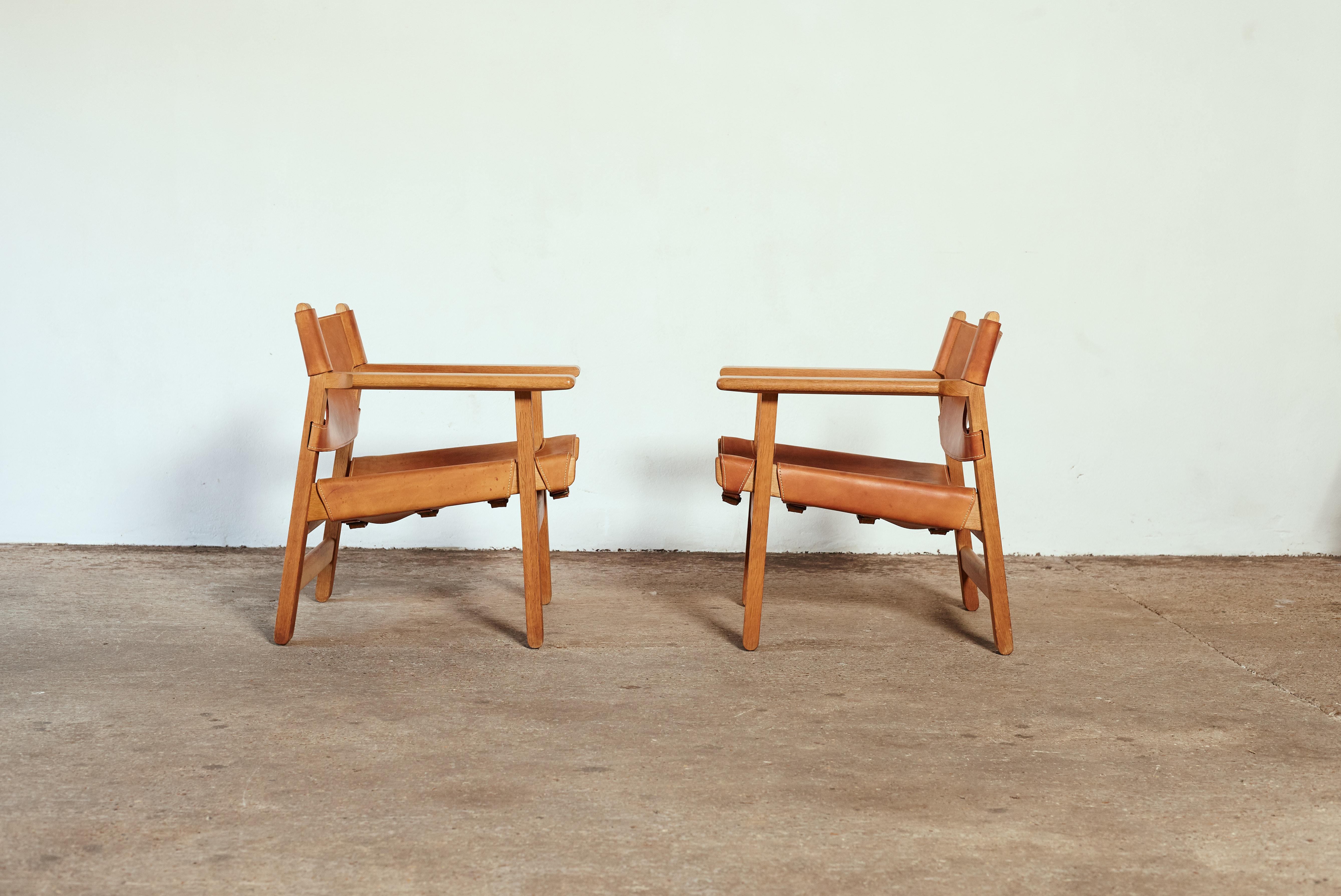 Pair of Børge Mogensen Spanish Chairs, Denmark, 1960s 2