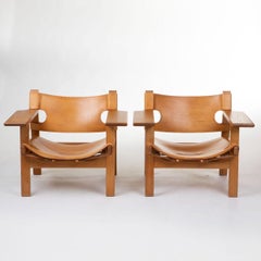 Børge Mogensen Pair of Spanish Chairs Model BM 2226
