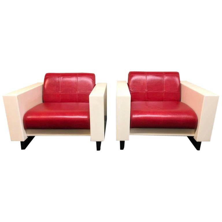 Pair of Brian Kane Fiberglass Armchairs For Sale
