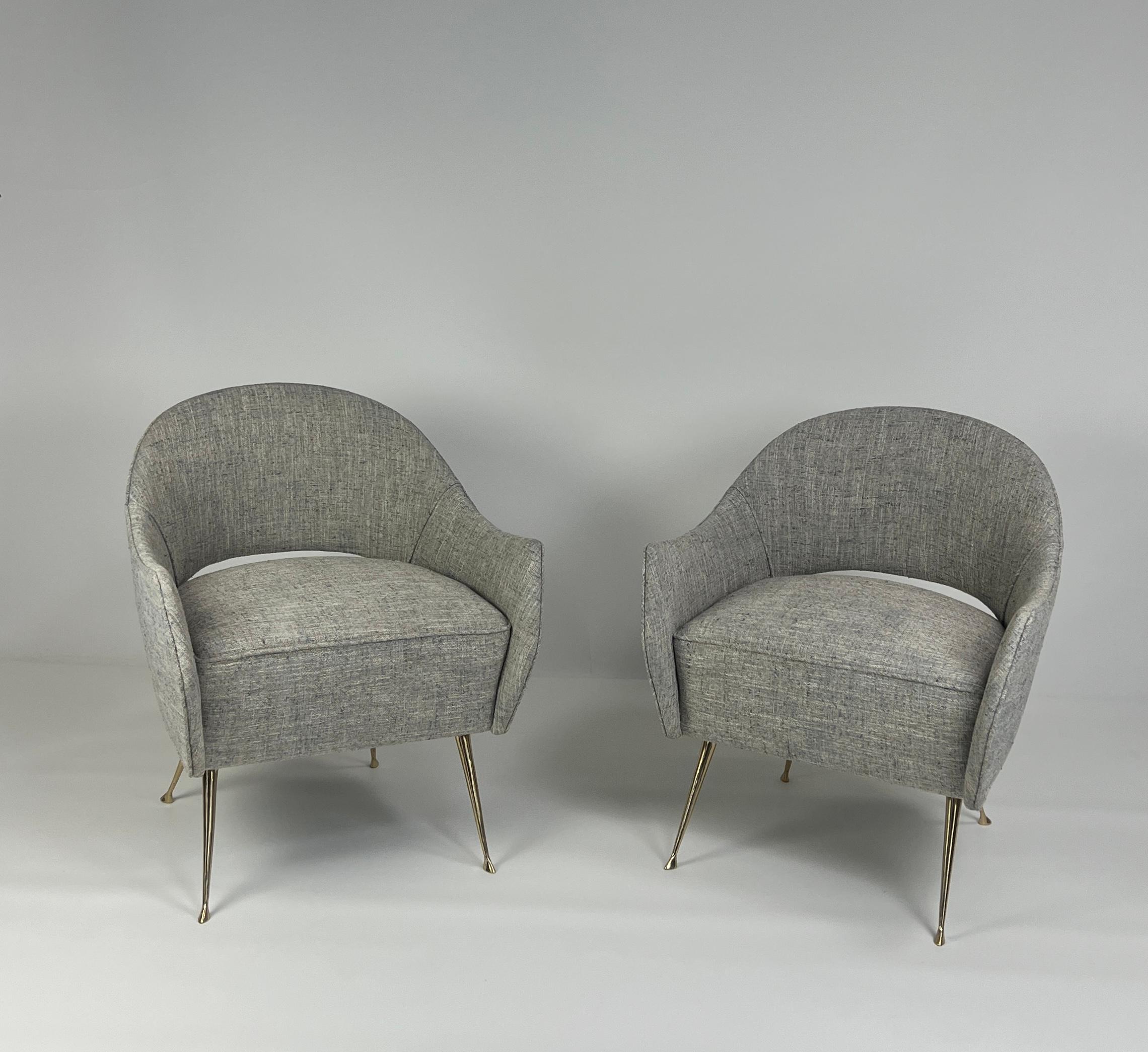 Mid-Century Modern Pair of Briance Chairs by Bourgeois Boheme Atelier For Sale
