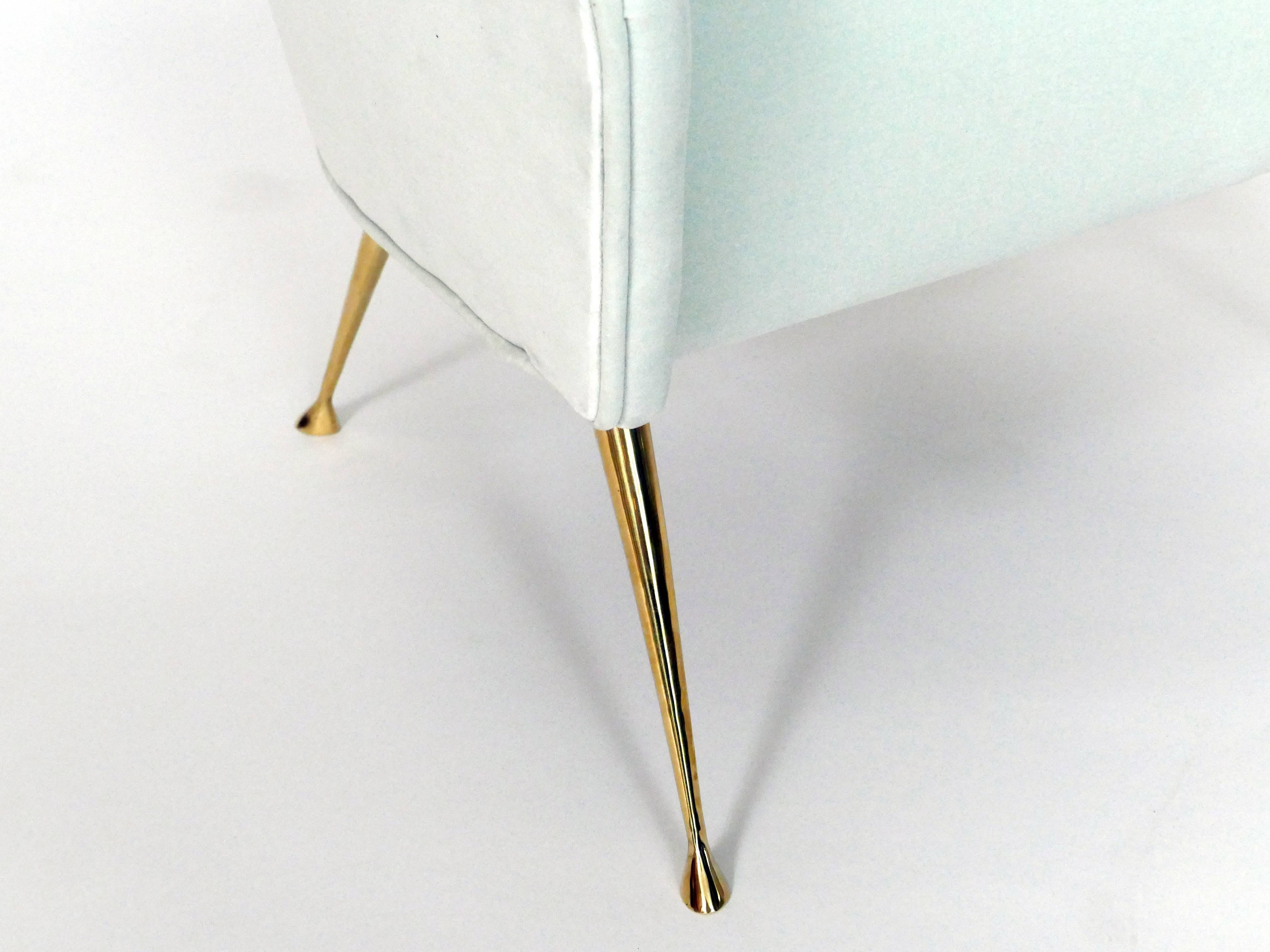 Brass Pair of Briance Chairs by Bourgeois Boheme Atelier For Sale