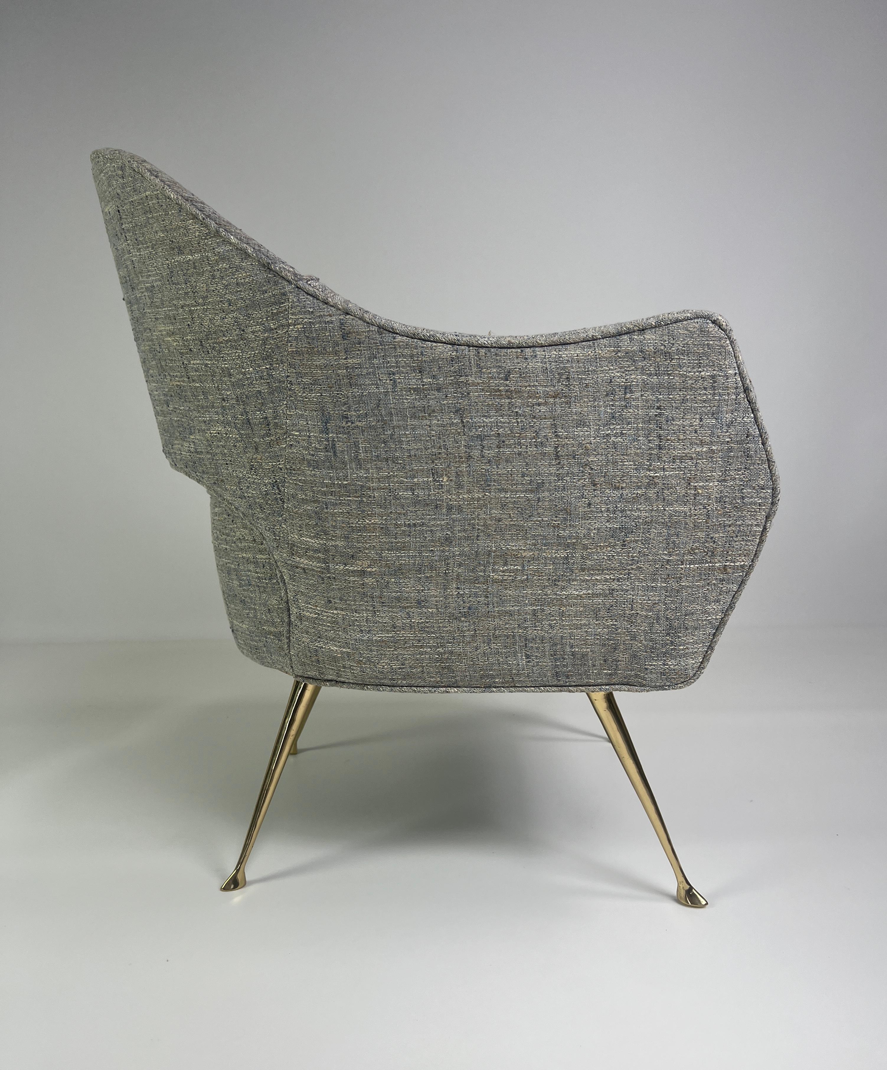 Brass Pair of Briance Chairs by Bourgeois Boheme Atelier For Sale