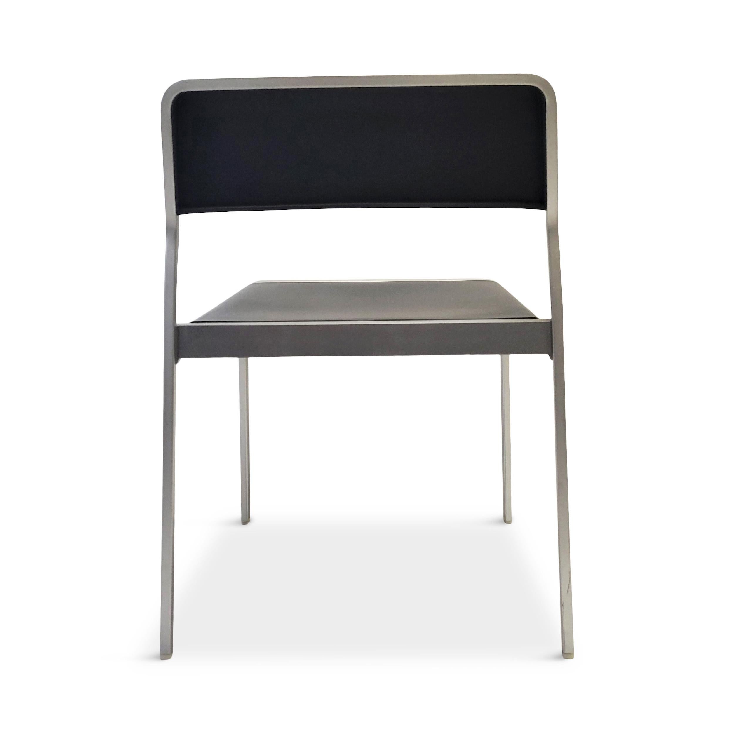 Designed in 2001 and produced by Pallucco in 2002, the Bridge is a Carlo Tamborini-designed stackable chair with a metal frame and plastic seat and back. The Bridge chair is very similar to Tamborini's later collaboration with Piero Lissoni that