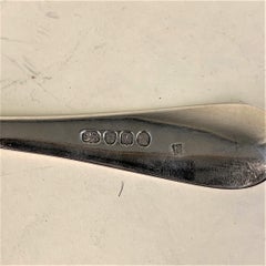 Coppia di cucchiai da tavola con taglio brillante di Peter and Ann Bateman, 1792