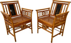 Pair of Brighton Pavilion Chinoiserie Bamboo Chairs