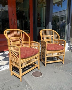 Pair of Brighton Pavilion Style Bamboo and Cane 20th Century Chairs