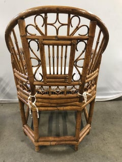 Pair of Brighton Pavilion Style Bamboo Armchairs