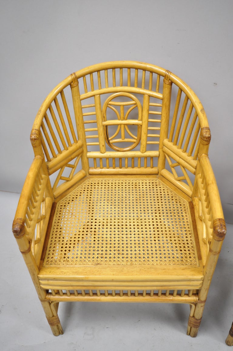 Pair of Vintage Brighton Pavilion Style Bamboo and Cane ...