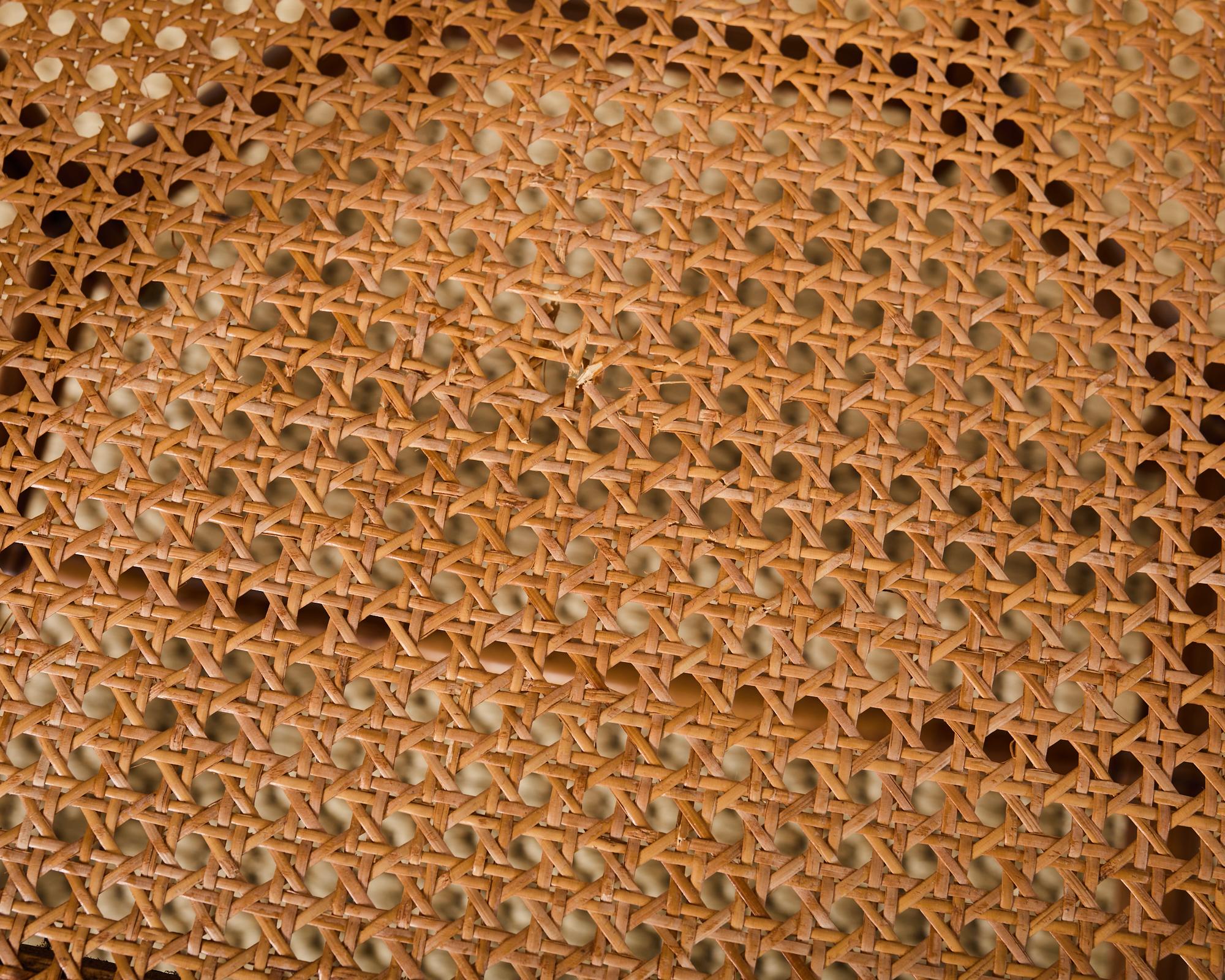 20th Century Pair of Brighton Pavilion Style Bamboo Rattan Dining Armchairs