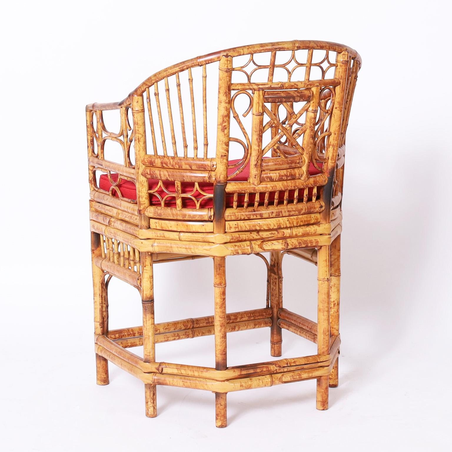 Hand-Crafted Pair of Brighton Pavilion Style Chairs