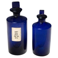 Pair of Bristol Chemist Bottles