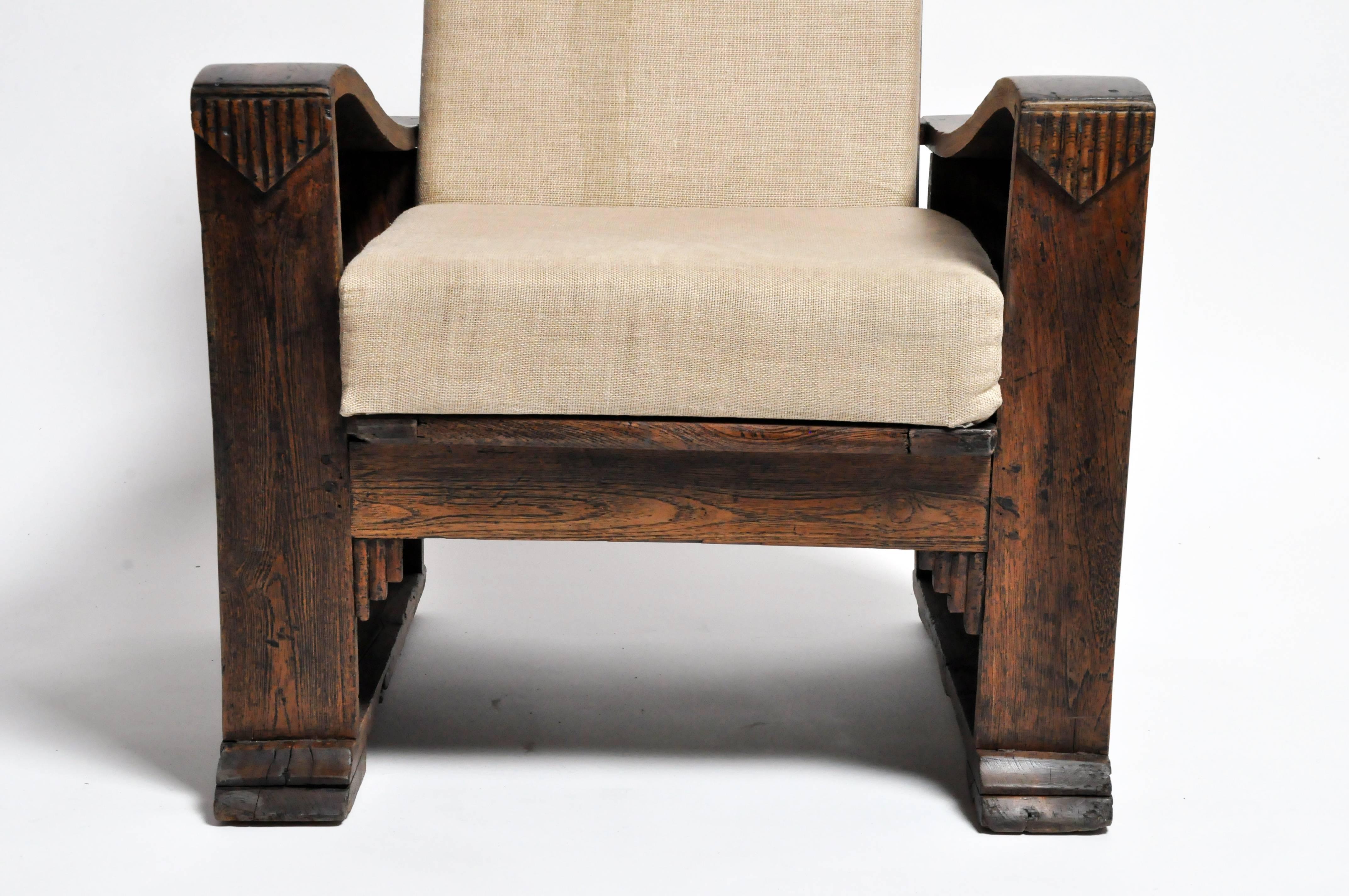 Pair of British Colonial Art Deco Chair 3