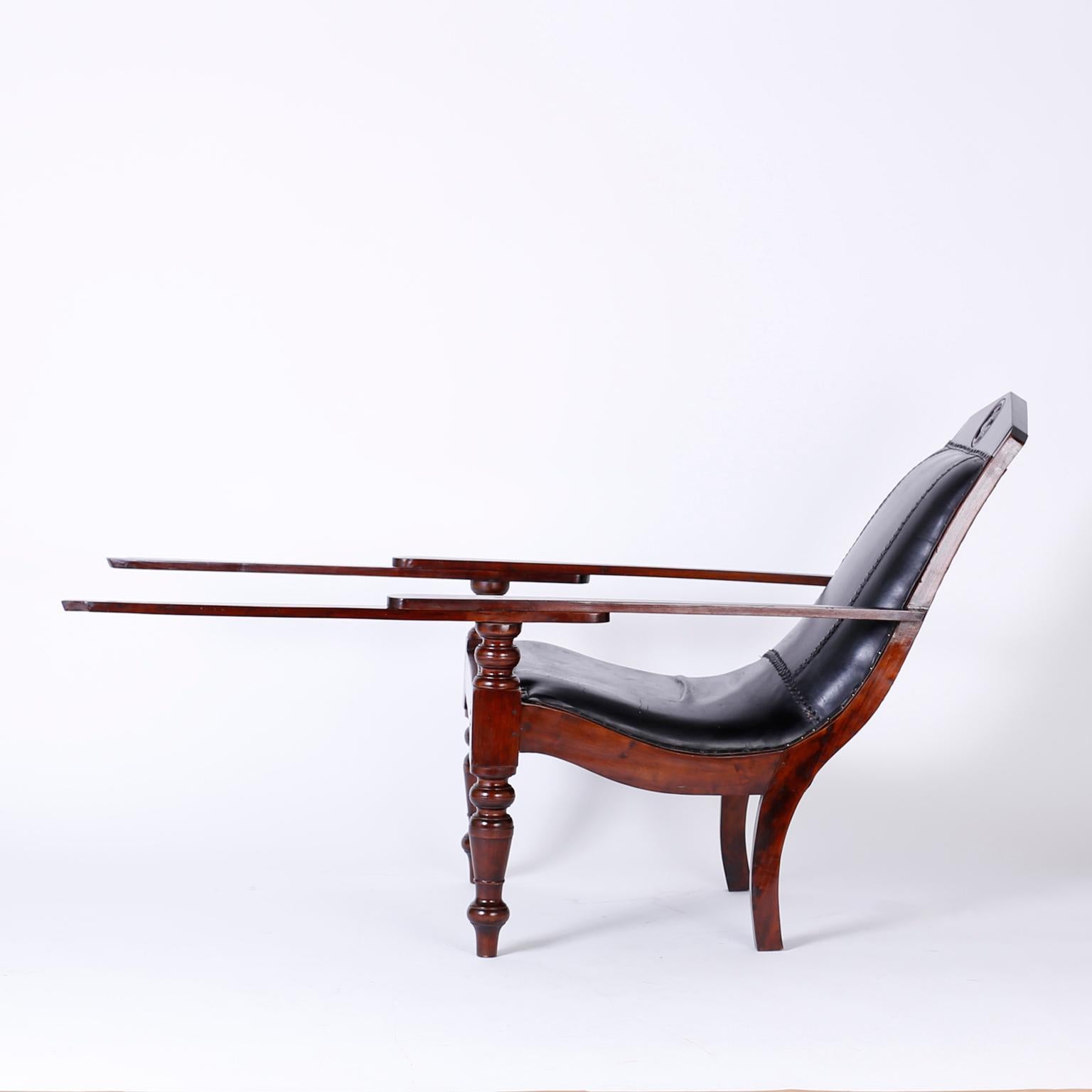 plantation chair leather
