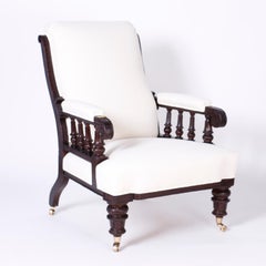 Pair of British Colonial Library Chairs