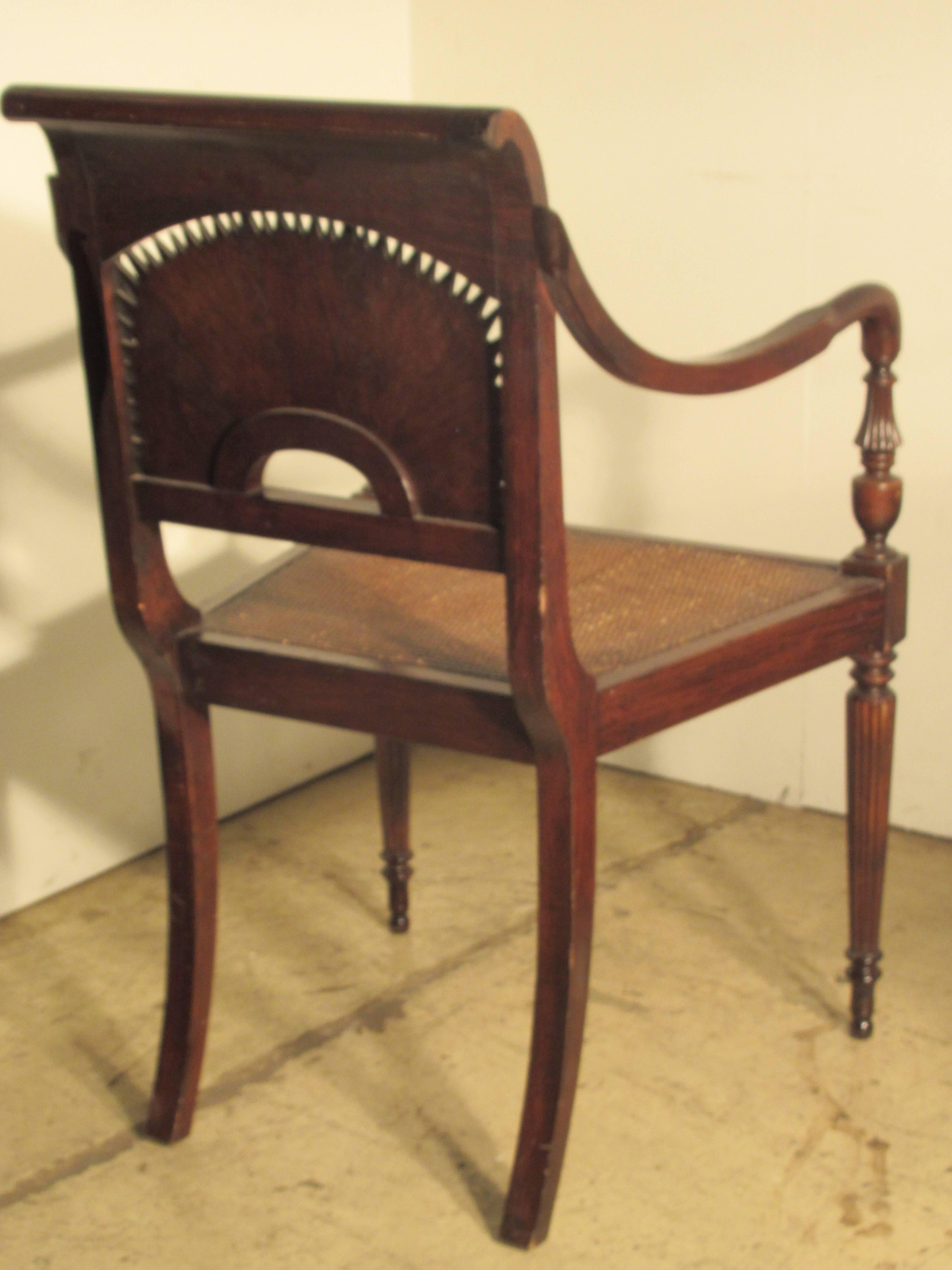Pair of British Colonial Style Armchairs 4