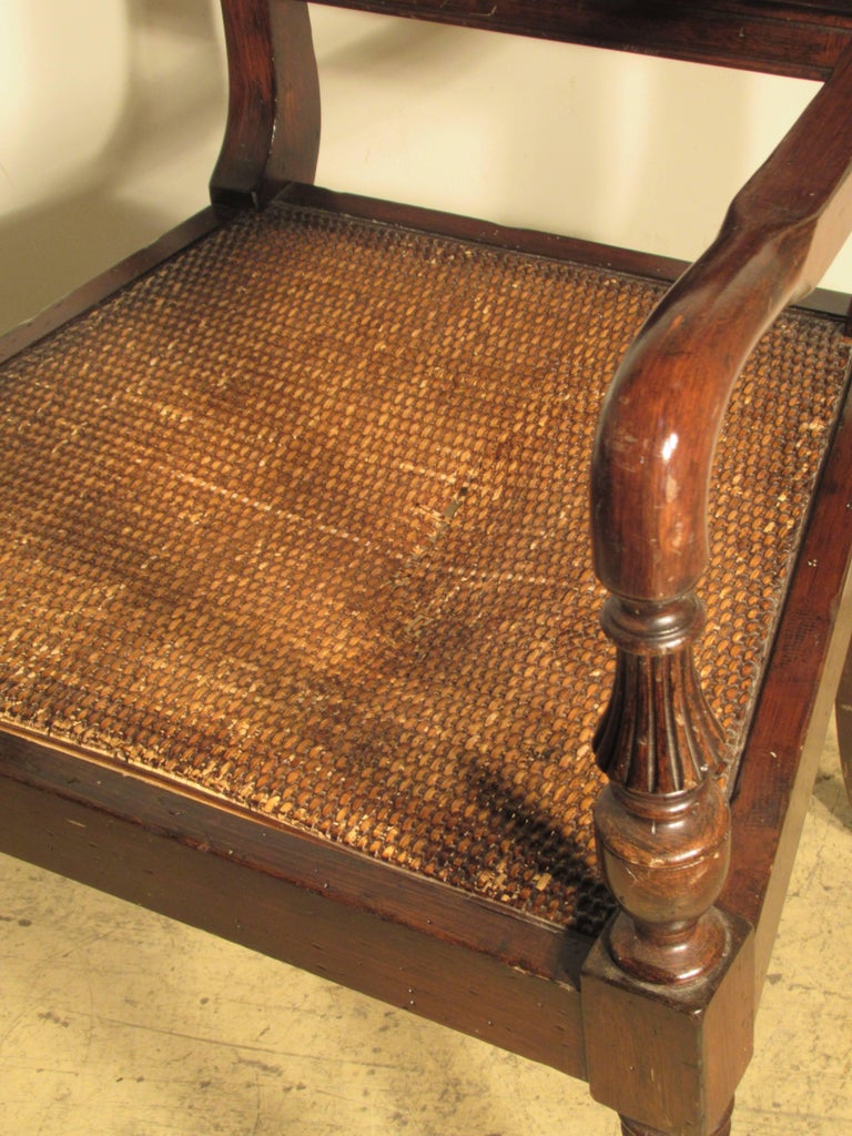 Pair of British Colonial Style Armchairs For Sale at 1stDibs