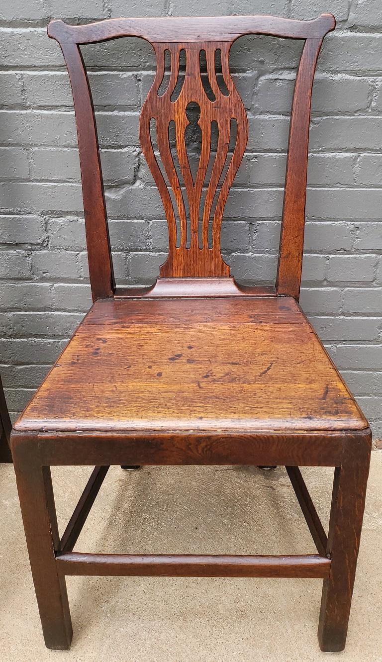 Pair of British Country Squire's George II Side Chairs For Sale 3
