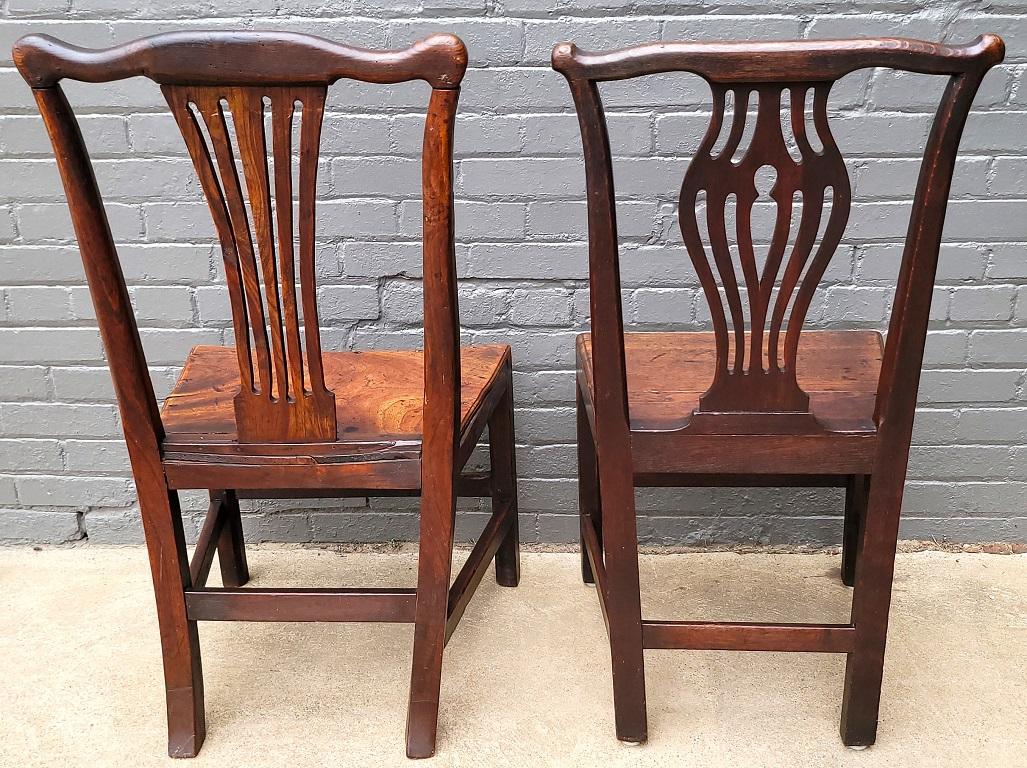 Pair of British Country Squire's George II Side Chairs For Sale 7