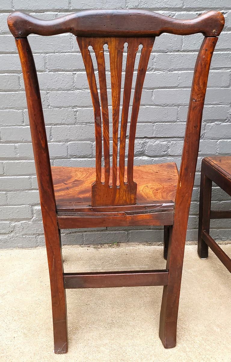 Pair of British Country Squire's George II Side Chairs For Sale 8