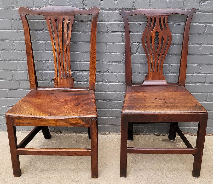 Pair of British Country Squire's George II Side Chairs For Sale 11