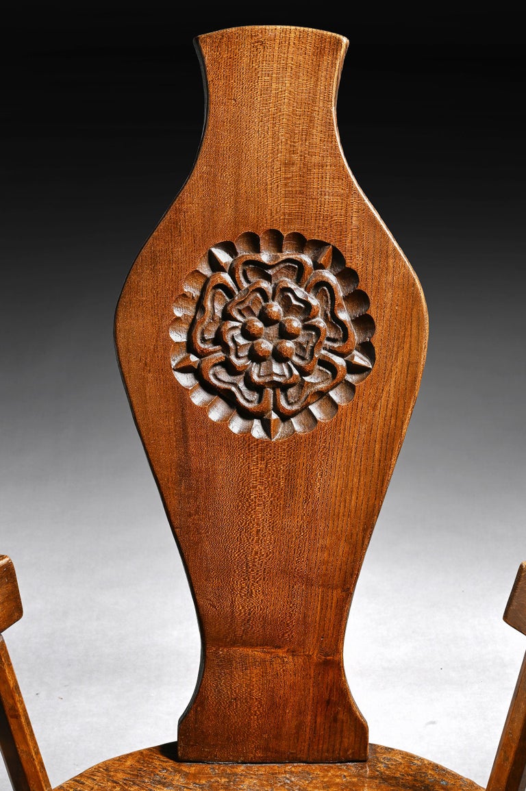 Pair of British Oak and Pollard Oak Jack Grimble Chairs at 1stDibs