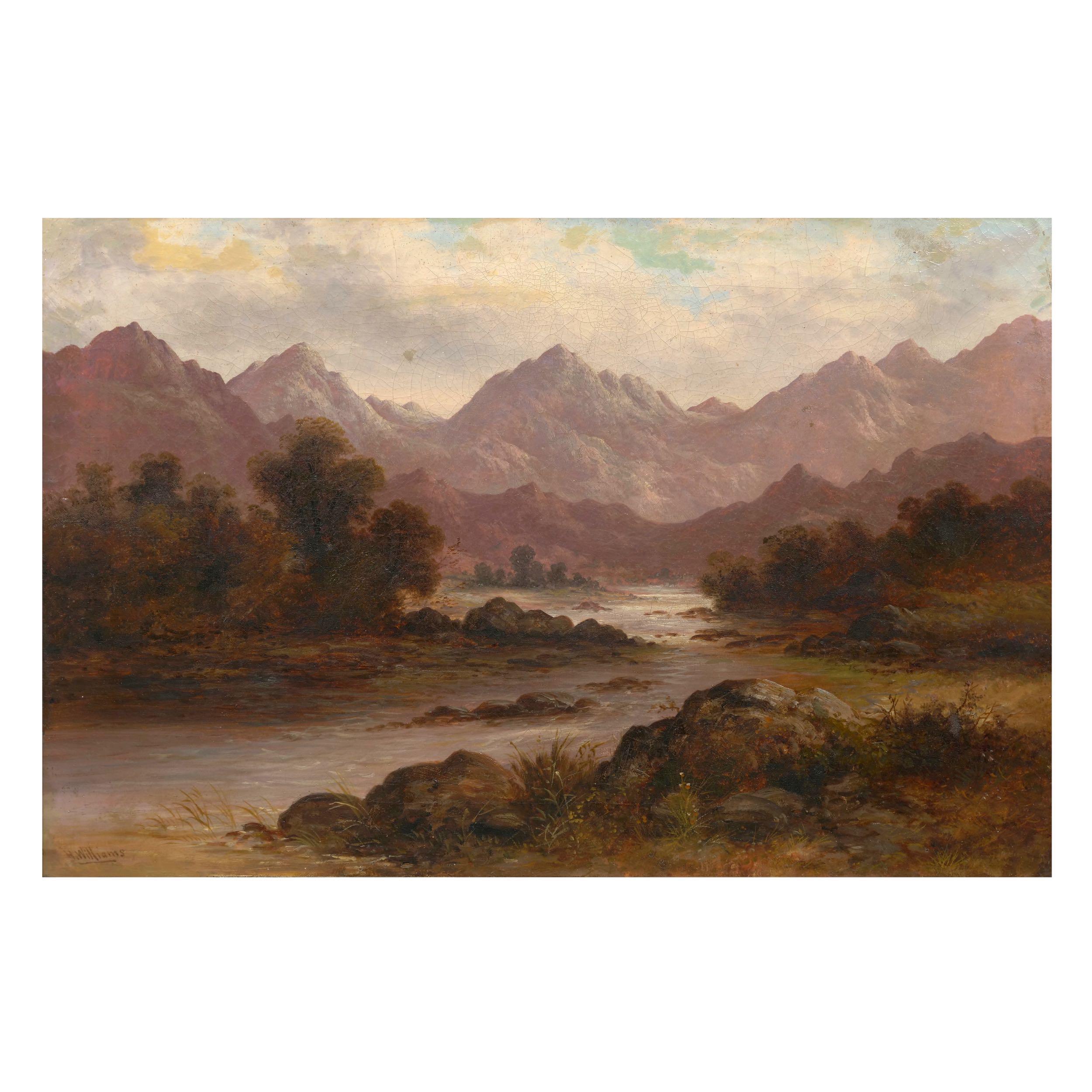 Pair of British School '19th Century' Scottish Highland Landscape Paintings 10