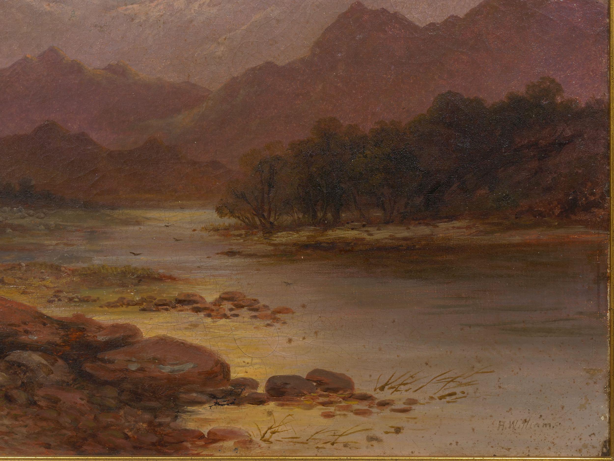 Canvas Pair of British School '19th Century' Scottish Highland Landscape Paintings